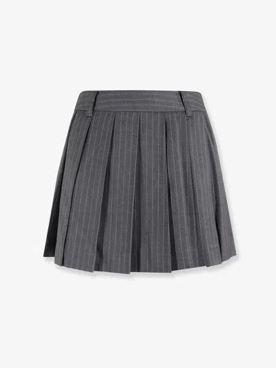 Dunst Pleated Mini Skirt In Gray