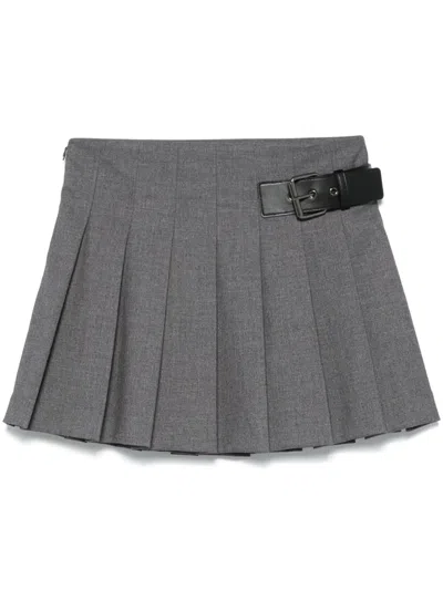 Dunst Pleated Mini Skirt In Grey
