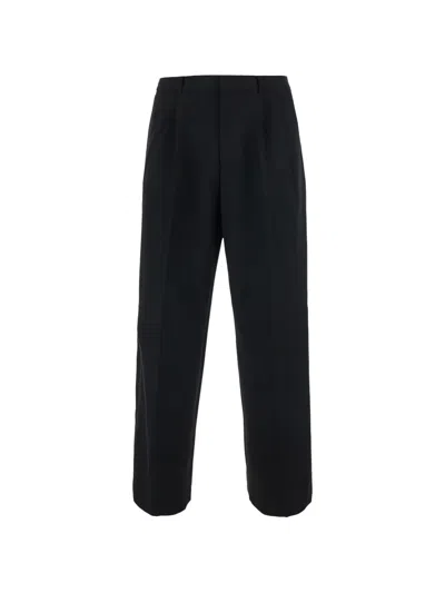 Dunst Pleated Straight-leg Trousers In Black