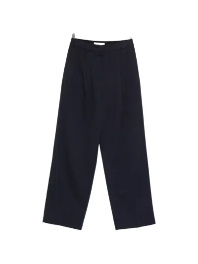Dunst Cotton Blend Chinos Tailored Trousers In Black