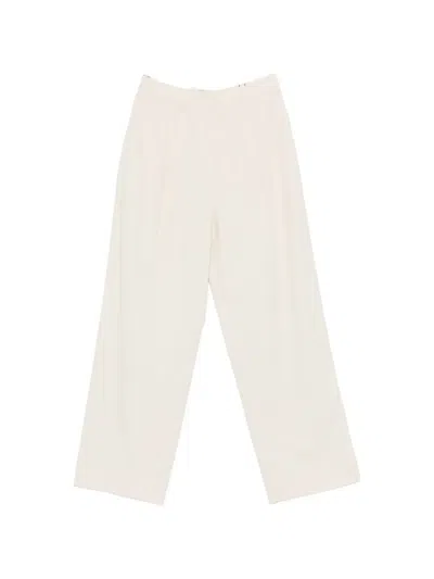 Dunst Cotton Blend Chino Trousers In White