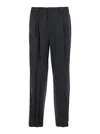 Dunst Pleated-front Trousers In Black