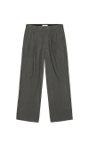 Dunst Pleated Wide Slacks In Gray