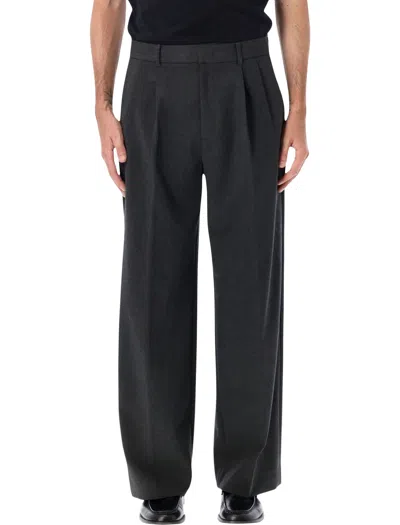Dunst Pleated Wide-leg Trousers In Black