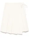 Dunst Pleated Wrap Skirt In Weiss