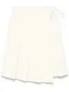 Dunst Pleated Wrap Skirt In White
