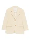 Dunst Pocketed Buttoned Blazer In Neutral
