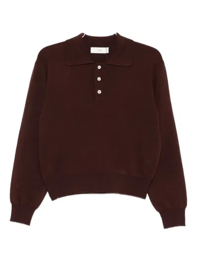 Dunst Polo-neck Sweater In Brown