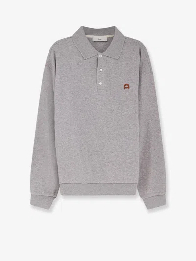 Dunst Polo Shirt With Logo Patch In Gray