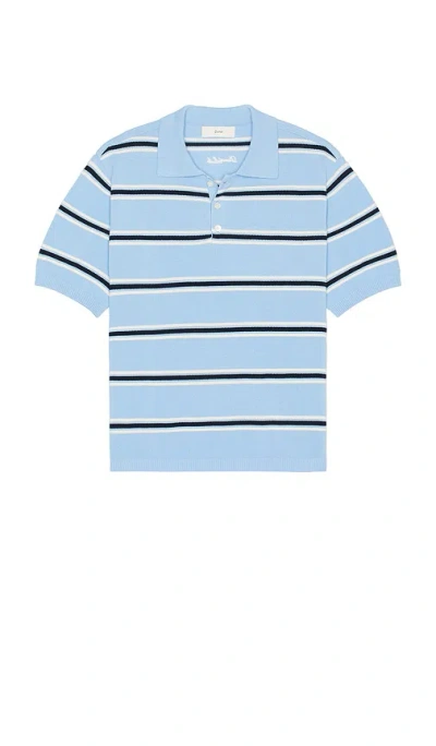 Dunst Polo Top In Skyblue/cream