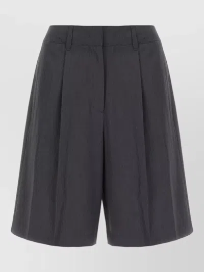 Dunst Polyester Blend Bermuda Shorts Belt Loops In Gray