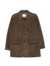 Dunst Raglan-sleeve Button-up Coat In Brown
