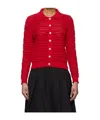 Dunst Red Open Collar Cardigan In Red