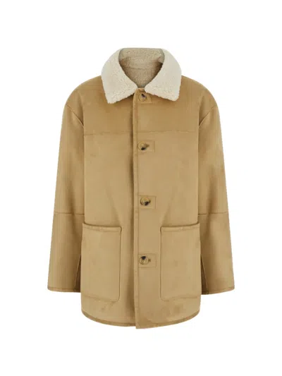 Dunst Reversible Faux Fur Jacket In Neutrals