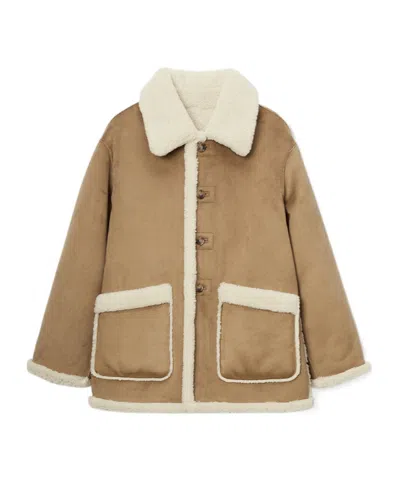 Dunst Reversible Shearling Jacket In Brown