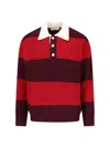 Dunst Striped Crewneck Sweater Contrast Collar In Multi