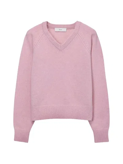 Dunst Ribbed V-neck Sweater In Pink