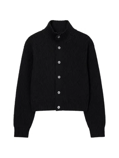 Dunst Ribbed-knit High-neck Sweater In Black