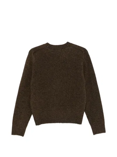 Dunst Ribbed-trim Sweater In Braun