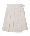 Dunst Ribboned Wide Pleats Skirt Ivory