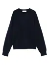 Dunst Navy Blue Wool Crewneck Sweater In Blue