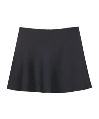 Dunst Satin Mini Skirt In Black