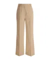 Dunst Beige Wide Leg Tailoring Pants In Cotton Blend Woman