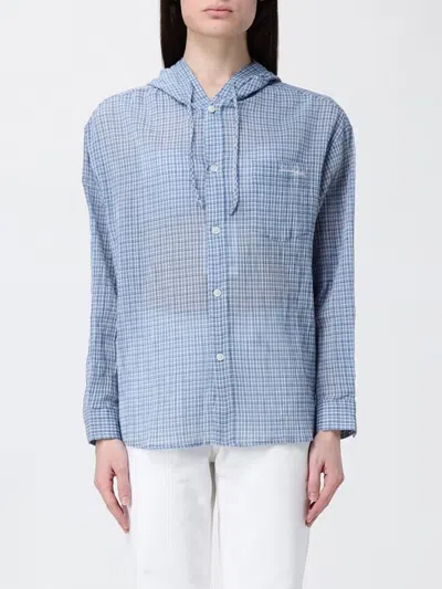 DUNST DUNST CHECKED COTTON HOODED SHIRT,I35828009