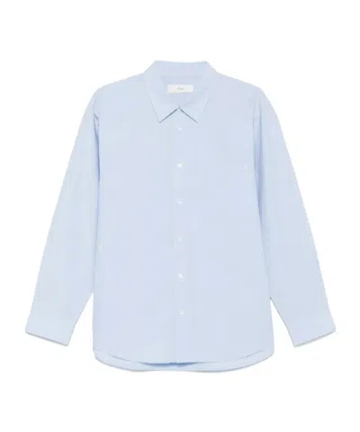 Dunst Shirt With Front Pocket And Logo In Blue