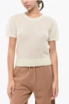Dunst Short Sleeved Wool Blend Crew-neck Sweater In Neutral