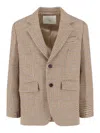 Dunst Single-breasted Blazer In Wool Blend In Neutral