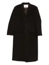 Dunst Wool Single-breasted Coat In Brown