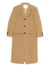 Dunst Single-breasted Coat In Brown