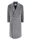Dunst Button Single-breasted Coat In Gray