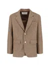 Dunst Single-breasted Wool Blend Blazer In Gold