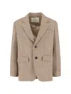 Dunst Single-breasted Wool Blend Blazer In Multi