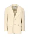 Dunst Single-breasted Wool Blend Blazer In Neutral