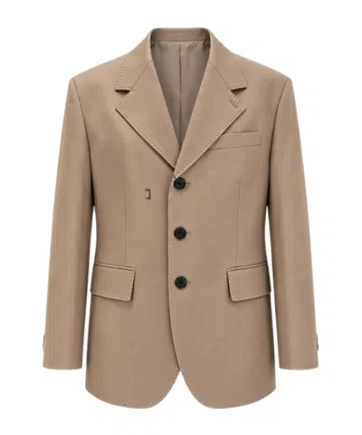 Dunst Single-breasted Jacket In Brown