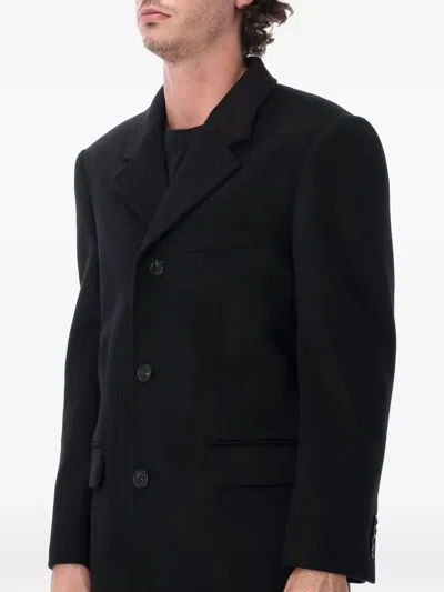 Dunst Single-breasted Notched-lapels Coat In Black