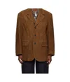 Dunst Single-breasted Suede Jacket In Brown