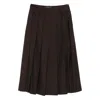 Dunst Pleated Midi Skirt In Black