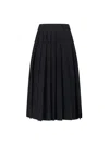 Dunst Wool Blend Midi Skirt In Black