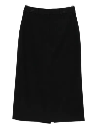 Dunst Rear-slit Pencil Skirt In Black
