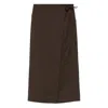 Dunst Wrap Tie-fastening Skirt In Brown