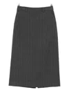 Dunst Pinstriped Skirt In Black