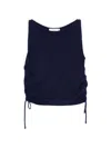 Dunst Drawstring Boat Neck In Blue