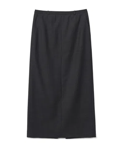 Dunst Slit Midi Skirt In Black