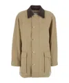 Dunst Beige Jacket With Corduroy Collar And Front Snap Button Closure In Cotton Woman In Brown