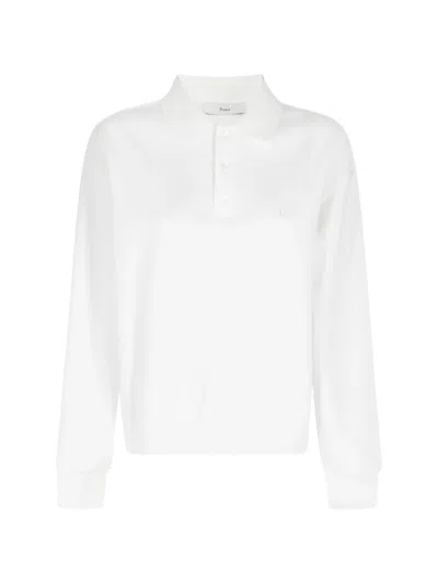 Dunst Straight Hem Polo Shirt In White