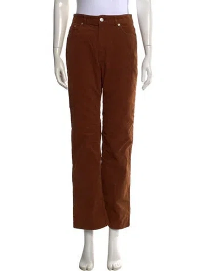 Pre-owned Dunst Straight Leg Pants In Brown
